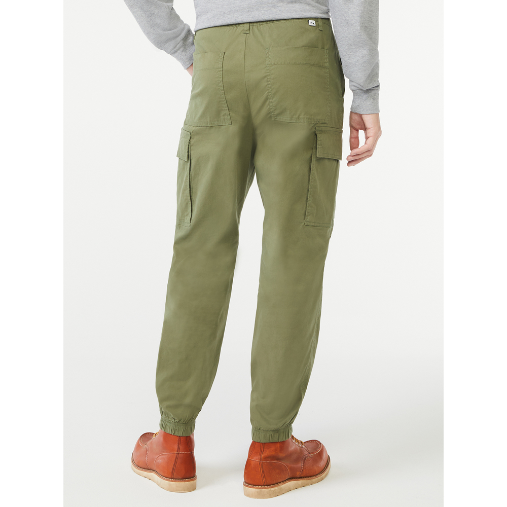 Free Assembly Men's Woven Cargo Joggers Olivine - Picture 3 of 3